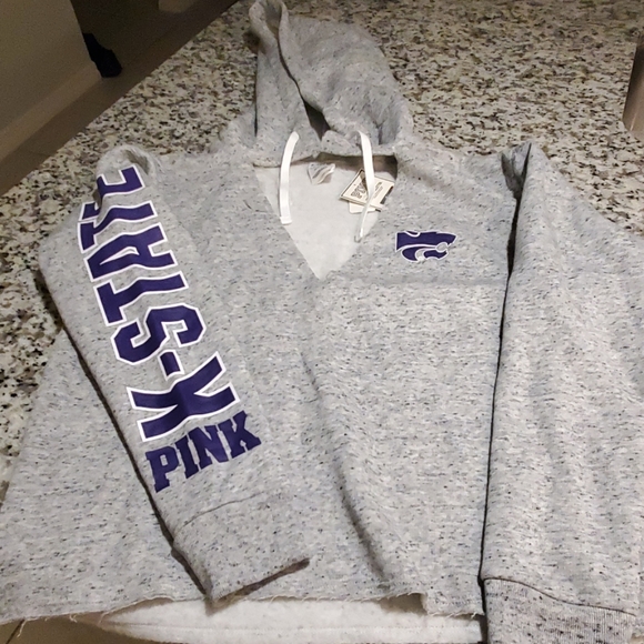 NWT Victoria secret pink hoodie Collegiate collection K-State, Pitt, ISU,Hokies - Picture 3 of 6